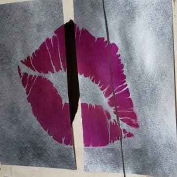 Шаблони за целувка Smooch - Декор устни със собствените си ръце-Добрите винил големи шаблони за рисуване върху дърво, над платното, на стената и т.н.-XS (11 x 10) | Материал яр