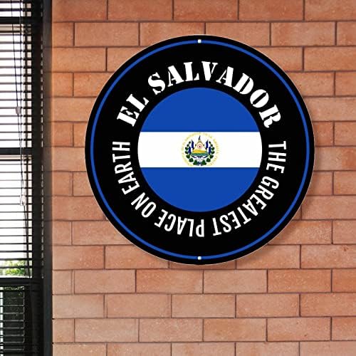 Добре дошли Знак с Флага на Салвадор За входната врата на Верандата, най-Голямото Място На Земята, Метален Знак, Патриотичен Декор, Стенно Изкуство На Поръчка, Ретро
