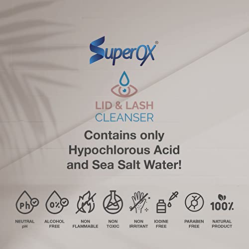 Superox Почистващо средство за очи и миглите - Бързо да се отървем от гняв, ячменей и блефарита - Лек спрей