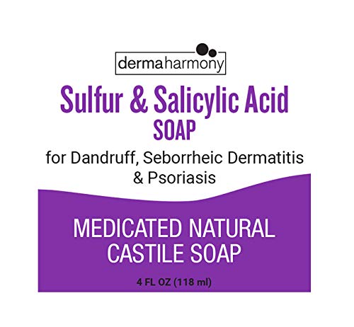 Течен Кастильское сапун Dermaharmony със съдържание на 5% сяра и 2% салицилова киселина (бутилка обем 4 ет. унция)