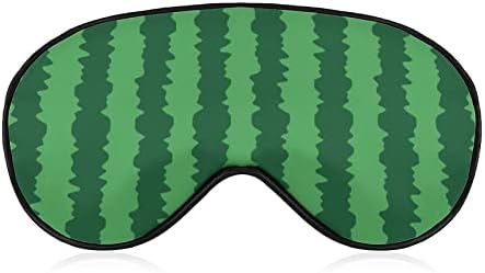 Зелена Мультяшная Маска За Сън с Превръзка на Очите под формата на Диня, Скъпа Маска-Щит за Очите с Регулируема Каишка