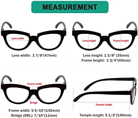 Eyekepper Спестете 10% на 5 опаковки женски очила за четене с формата на полумесец и 4 опаковки големи квадратни