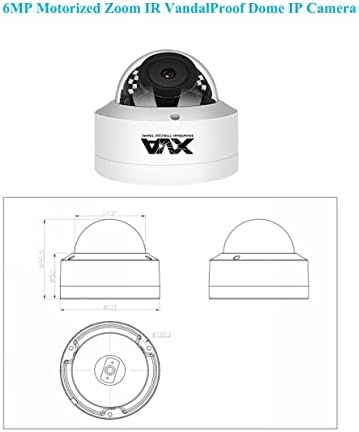 Куполна IP камера AVX 6MP С Двигател Увеличение IR Антивандальная 3072x2048 Камера за Наблюдение на сигурността на закрито