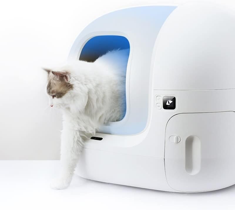 WZHSDKL Капацитет 7 л Интелигентен котешката за домашни Котки Автоматична Самопочистваща Тоалетна за Котки WiFi