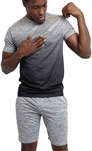 Alive Мъжка Тениска Active Носете С Къс ръкав Top Performance Workout Slim Fit Участък Бързосъхнеща Спортна Риза с Dri-Fit