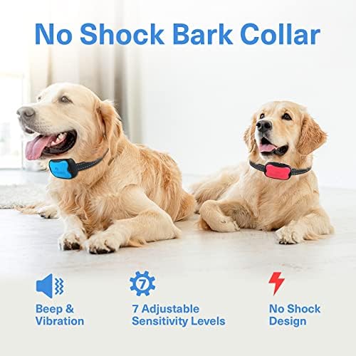 MASBRILL Bark Collar-Акумулаторна лаещ нашийник, Без удари за малки кучета Среден размер с регулируема чувствителност и интензитет