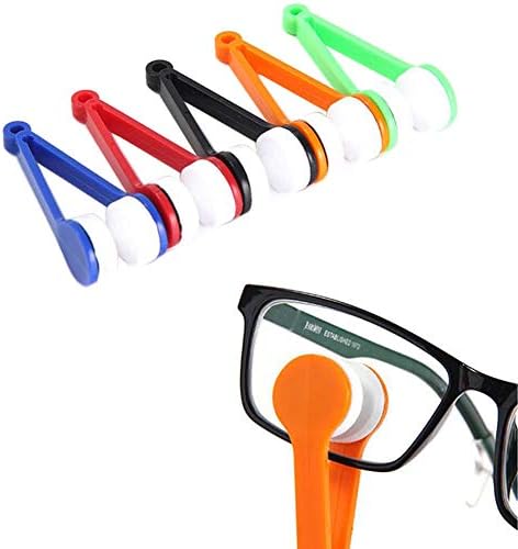 5ШТ Портативни Мини-слънчеви очила Слънчеви Очила за Очила от Микрофибър за Пречистване на точки Мека Четка,