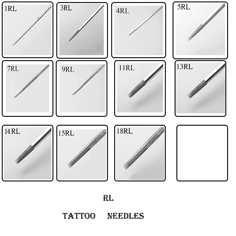 TTOOGO Игла за касети с татуировки за подложка-шейдера - 50 бр. Смесени игла за касети 3RL 5RL 7RL 9RL 3RS 5RS 7RS 9RS Касета