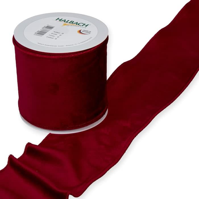 Цветя магазин Кестеняво-червена коледна нежната тъкан на ленти с ширина 4 инча един свитък с дължина 9 метра. Жично