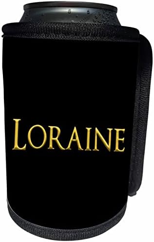 3дРоза Лорейн е често срещано детско име за момичета в САЩ. Свети жълт цвят. - Опаковки за бутилки-охладители (cc_354536_1)