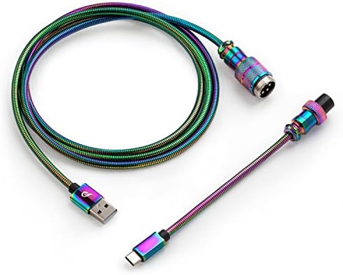 Директен USB кабел C от неръждаема Стомана GUNMJO Pro 304 за гейминг клавиатура, Механичен кабел за клавиатура с подвижна