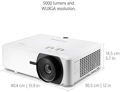 Мрежов лазерен проектор ViewSonic LS850WU WUXGA капацитет 5000 Лумена с Однопроводным оптично увеличение HDBT 1.6 x вертикално и Хоризонтално с трапецеидальным изкривяване и изме