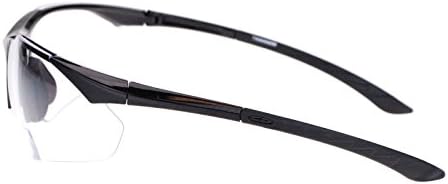 SA106 Мъжки Бейзболни Очила За четене с Полуподкладкой от Пластмасова Рамка с Бифокальными Прозрачни Лещи