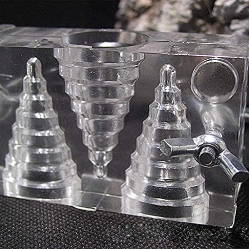 Прозрачна Пластмасова Форма за Тамян във формата на Конус-Кула с 6 Дупки Ръчно изработени С Обратен Поток, Ароматна