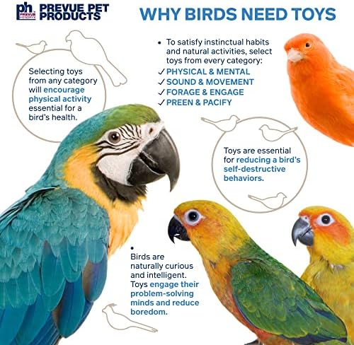 Prevue Hendryx Naturals Играчка за прихорашивания и умиротворение птици от Кокос и Бамбук 62800