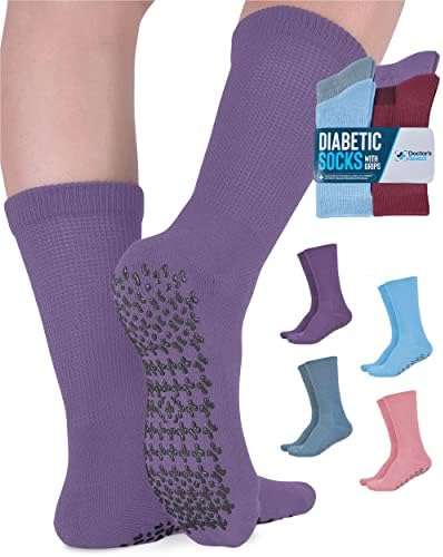 Диабет чорапи за жени и мъже - 4 Чифта Чорапи, без закопчалка за жени | Нескользящие Чорапи Мъжки | Чорапи-заснемане