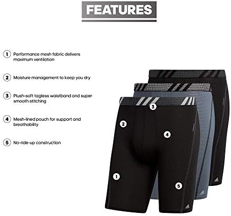 мъжки къси панталони-боксерки adidas Sport Performance Mesh 3-Pack-Long Boxer Brief