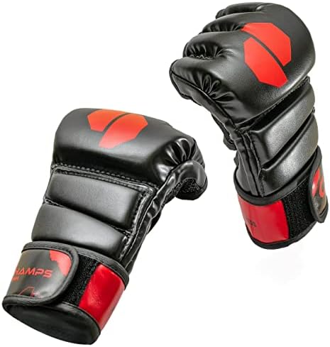 Ръкавици Champs ММА за мъже и жени-Дишащи ръкавици UFC с изключително подкрепа на китките и амортизация удари - Меки ръкавици