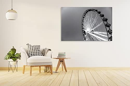 Акрилна модерна стенни живопис 'Черно-бяло виенско колело' - Уникална снимка - Художественото оформление за печат на снимки