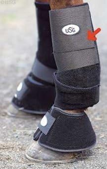 Обувки USG Breathopren Fetlock с лента, затварящ се Отпред, XS, Black