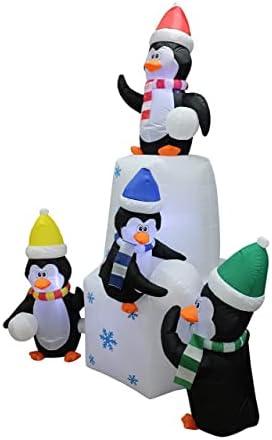 Комплект от две украса за Коледното парти, включва надуваем две пингвини с дължина 6 метра за един щастлив риболов и семейството надуваеми пингвини с височина 8 мет?