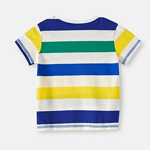 Детска Ежедневни Тениска САЩ с Американския Флаг, Къс Ръкав, през Цялата Силует, Памучен Ежедневни Лятна Риза За Деца,