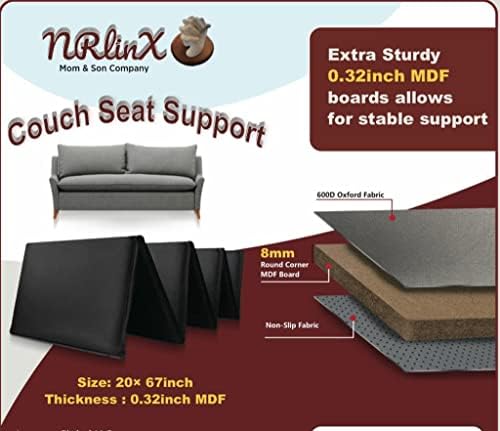 Укрепване дъска за възглавници NRlinX™ Удължен размер Предотвратява увисването на дивана, поддържа стойката си, Седалка с възглавница и Регулируеми / сгъваеми опорн?