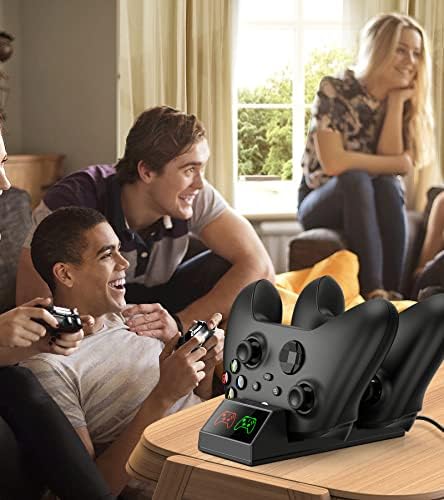 Зарядно устройство за контролер за Xbox X series|S/Xbox One/One X/One S/ One Elite, Двойно зарядно устройство,