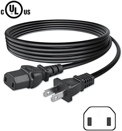 2-Пинов захранващ кабел за променлив ток, посочен в UL Гай-Tech, Съвместимо с Sony KDL-40VL160 KDL-40W4100 Bravia TV LED с 2 слота, неполяризованный 10A 125 В 18AWG