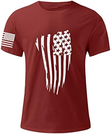 Тренировочная Риза MIASHUI, Мъжка Тениска с Флага на Деня на Независимостта, Ежедневни Мек и Удобен Памучен Тениска с Фин