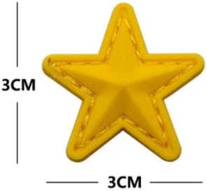 Мини Звезда на PVC Военна Тактическа Нашивка на Духа Икони Емблемата на Апликация Кука Ленти за Дрехи Раница Аксесоари
