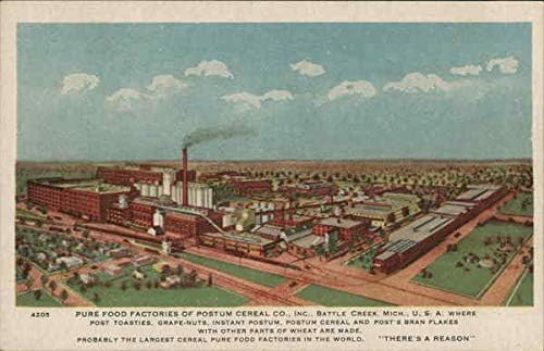 Postum Cereal Company, Inc. Батъл Крийк, Мичиган, Мичиган Оригиналната антични картичка