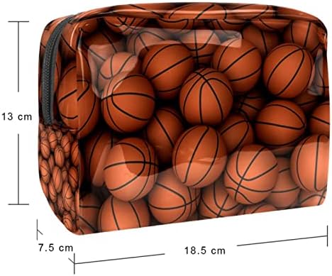 Чанта за грим TBOUOBT Пътна Косметичка, Bag-Чанта, дамска чанта с цип, Баскетболни Топки