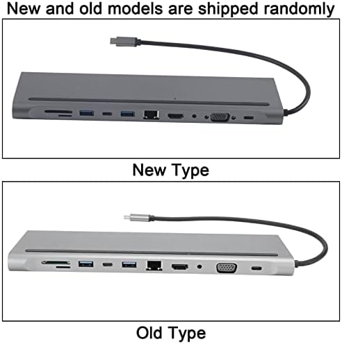 USB-Хъб, Хъб USB C, USB Адаптер, 11 в 1 Hub Type-C, Зарядно устройство-кабел за Удължаване USB3.1 Четец винаги HDMI, Мултифункционален