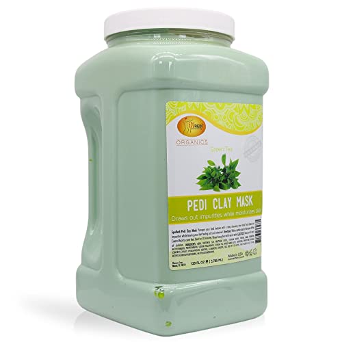 SPA REDI - Глинена маска Зелен чай 128 грама - За Педикюр и Дълбоко Почистване на тялото, Прочистване на порите на кожата,
