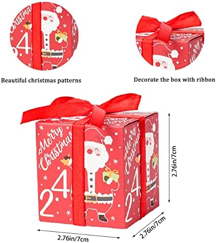 Слон-опаковка 24 броя Кутии с коледните адвент-календар Направи си сам, подаръчни кутии с обратното броене на 24 дни,