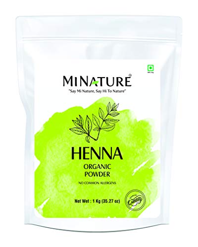 Биологичен прах къна mi nature USDA | 1 кг (35,27 унция) | Lawsonia inermis | Натурален цвят на косата | Суров