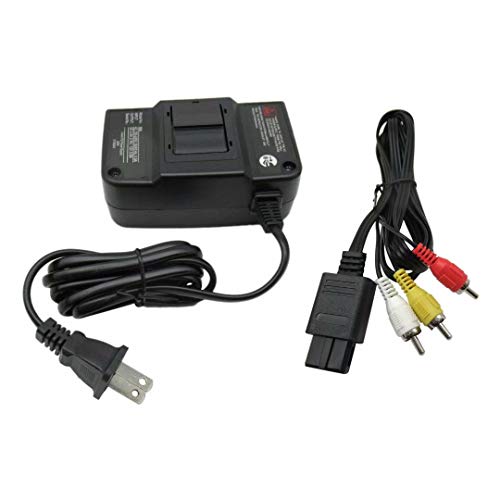 Адаптер за променлив ток захранващ и AV кабел захранващ Кабел за Nintendo 64 N64 Комплект Лот