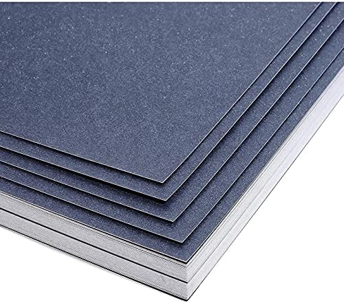 Тъмно синя Мерцающая хартия, Метални листове за diy (8.5 x 11 инча, 50 броя в опаковка)