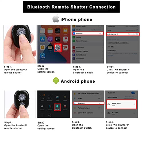 Клапа с дистанционно управление, Bluetooth камера, Съвместима с телефони iPhone / Android