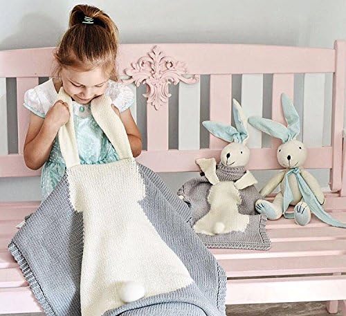 Детско Приемащия одеяло Ky & Ko, Защитно Одеяло, Унисекс, Очарователен Дизайн във формата на Заек, Сив