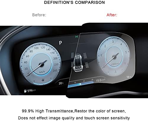 (Опаковка от 2), R RUIYA Авто Пластмаса PET-протектор на екрана, за да 2021 Hyundai Santa Fe TM SE, SEL 8 инча Аксесоари за система за GPS Навигация Централен Сензорен дисплей с Висока раз?
