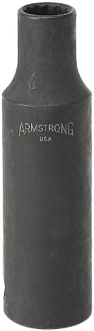 Armstrong 20-312 3/8-Инчов, 12-точков, 1/2-Инчов изход захранване SAE Deep Тънка Стена