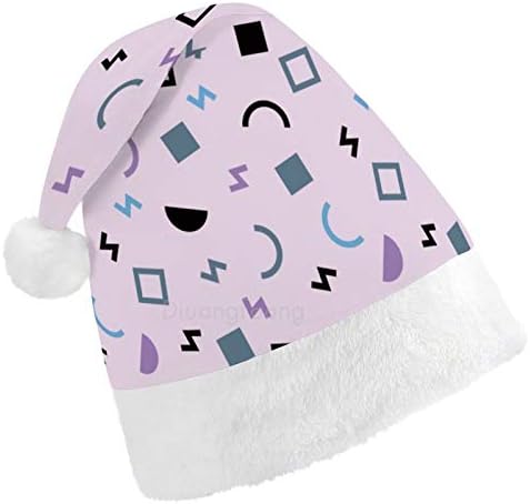 Коледна шапка на дядо коледа, Геометрична Коледна празнична шапка за възрастни, Комфортни коледни шапки унисекс за