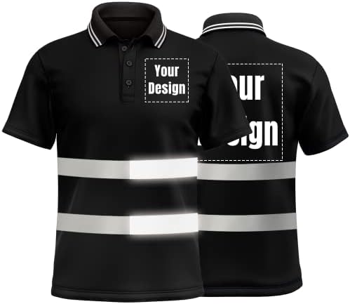 Защитно риза с къси ръкави повишена видимост със Светлоотразителни ленти, изработени по поръчка с логото Си, Риза Hi
