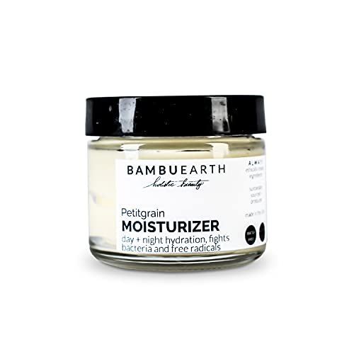 BambuEarth Petitgrain Moisturizer - Безводен вегетариански хидратиращ крем с органично масло от жожоба и висококачествено