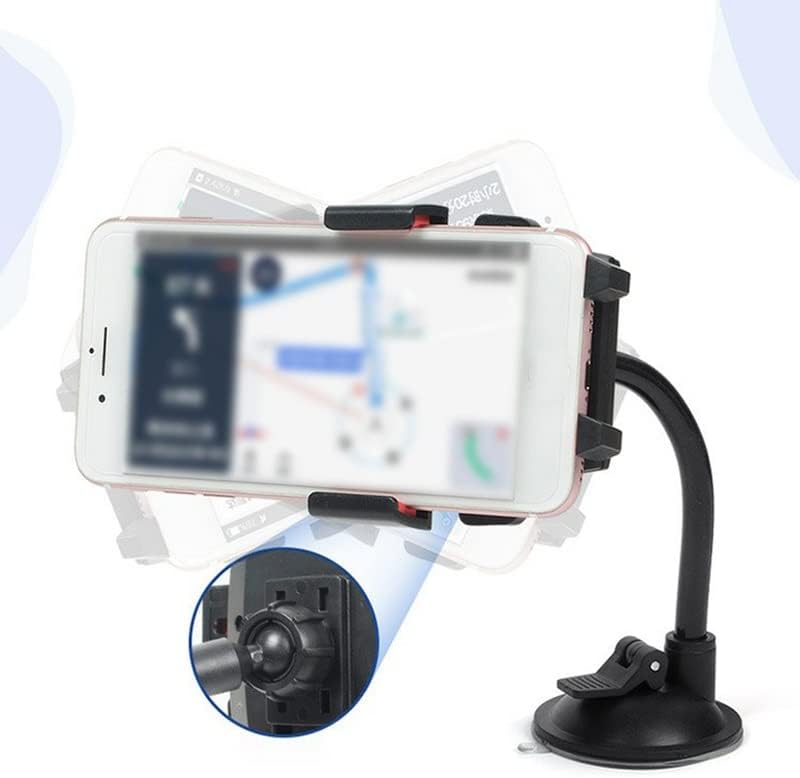 BBSJ Въртящ се на 360 ° Многофункционален държач за мобилен телефон с вендузата за маркуч, Авто Воздухоотводящий