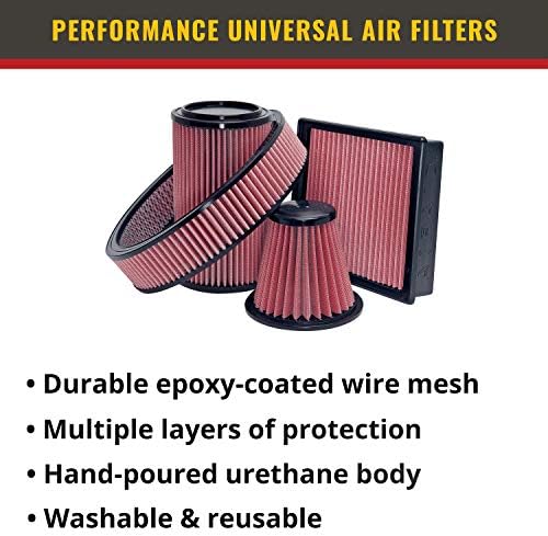 Универсален въздушен филтър Airaid 700-455 с монтиране: Кръгла Конусен; 4 инча (102 mm) Id за хидроизолацията;