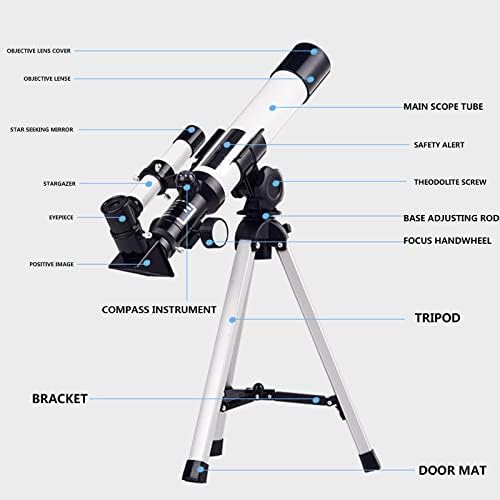 Астрономически телескоп Bzdzmqm за деца и възрастни, 60 мм, Професионални Оптични лещи за Наблюдение на Звездите, Телескоп