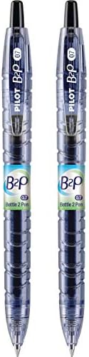 PILOT B2P - Гел писалка от шише на дръжката за Еднократна употреба с прибиращ топка, Изработени от Рециклирани бутилки, Fine
